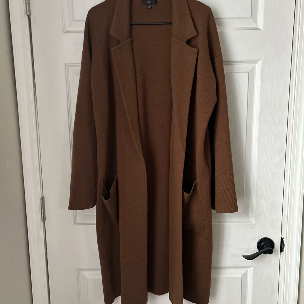 J. Crew open-front long sweater-blazer